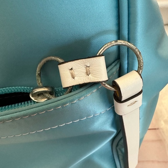 COACH Ocean Blue Nylon Medium Satchel  Handbag - Picture 10 of 15